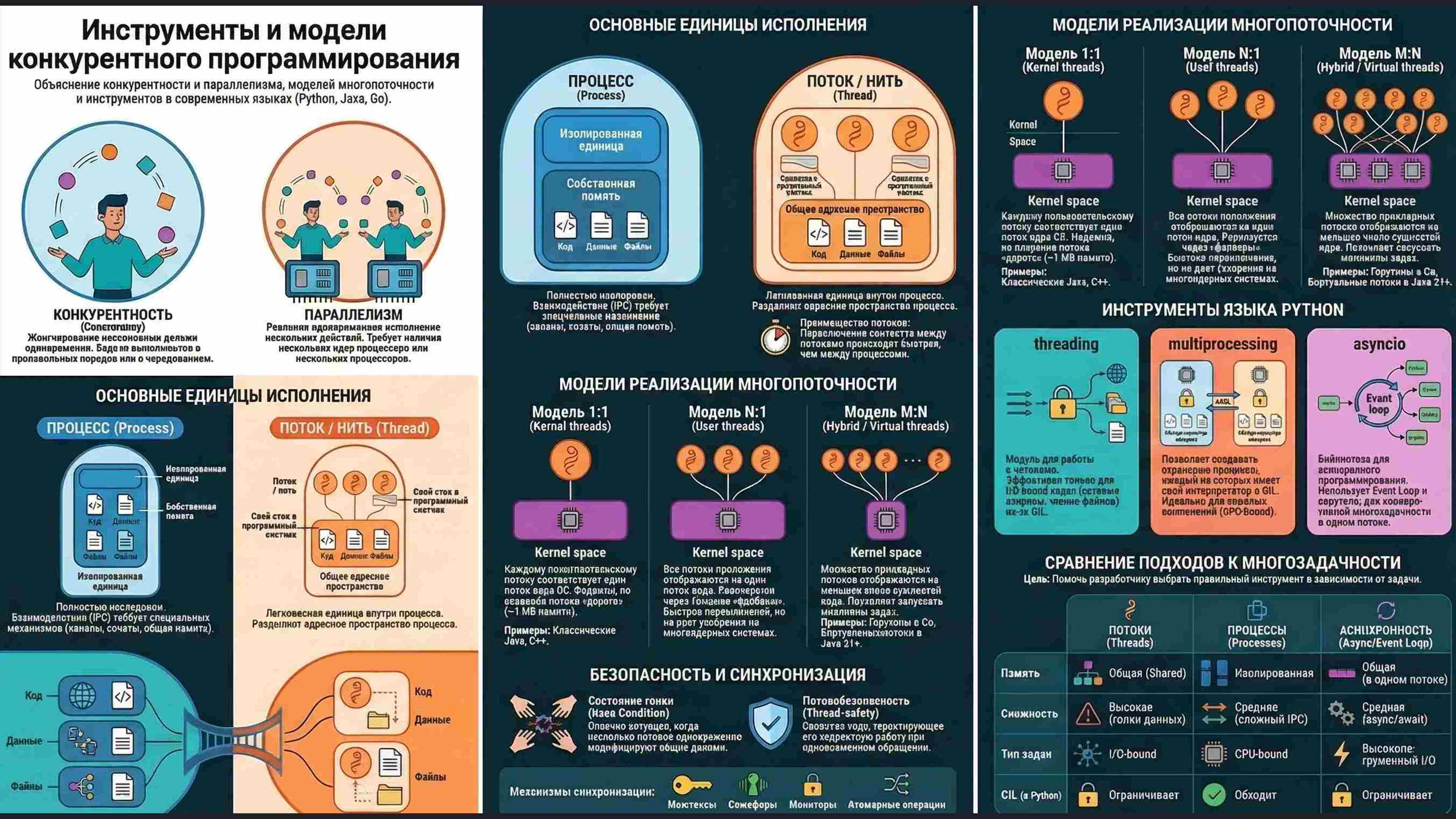 Командная строка, удаленный доступ, права, пользователи, поцессы, пакеты, загрузка Linux, файловая система, bash, текст в Linux, сеть, Python в Linux, git, сокеты, асинхронное программировние, сервер, сетевые приложения 4